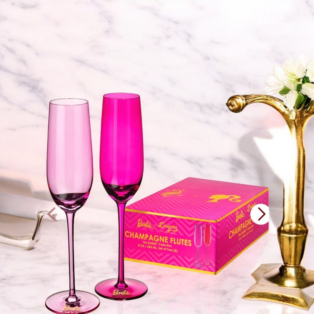Barbie Vibrant Pink Champagne Flutes